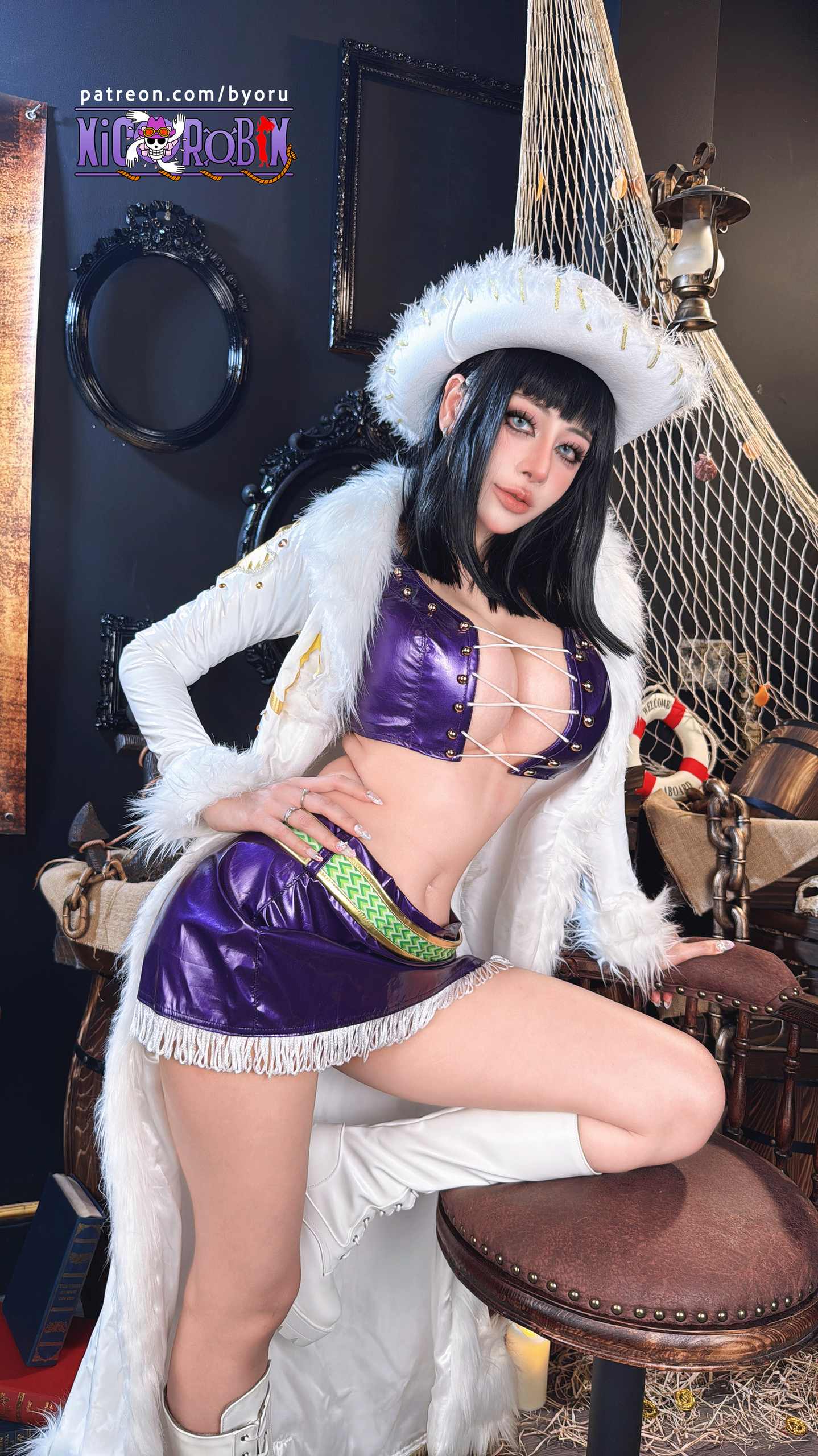 Byoru 海贼王 妮可·罗宾 - 亮面皮革服化的质感处理(第4张,共5张)