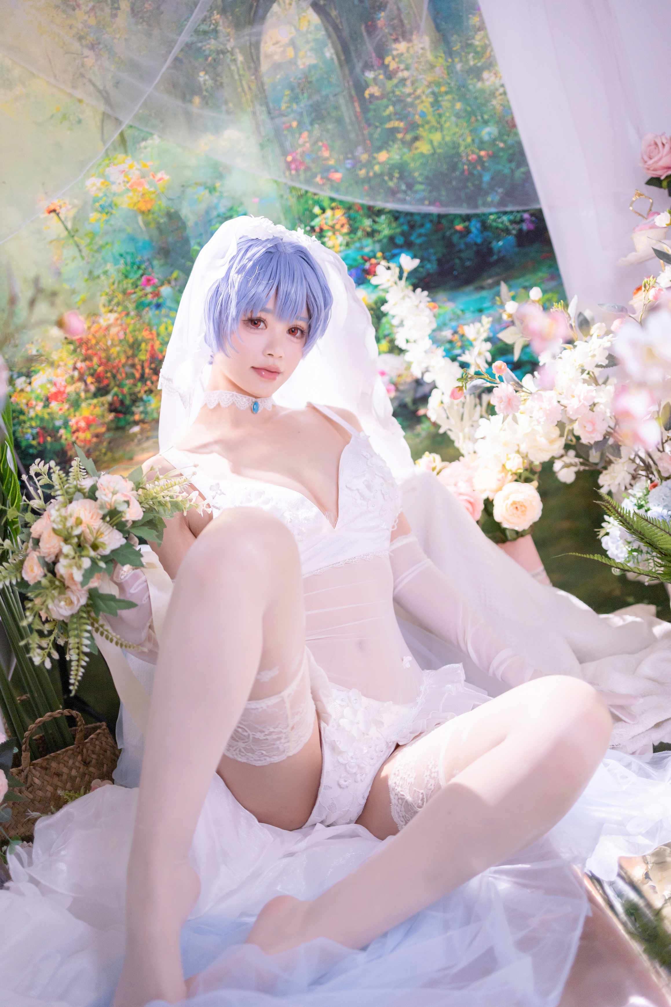 星黛鹿鹿(千反田鹿子) EVA 绫波丽 花嫁 - 半透纱裙藏了很多巧思(第2张,共4张)