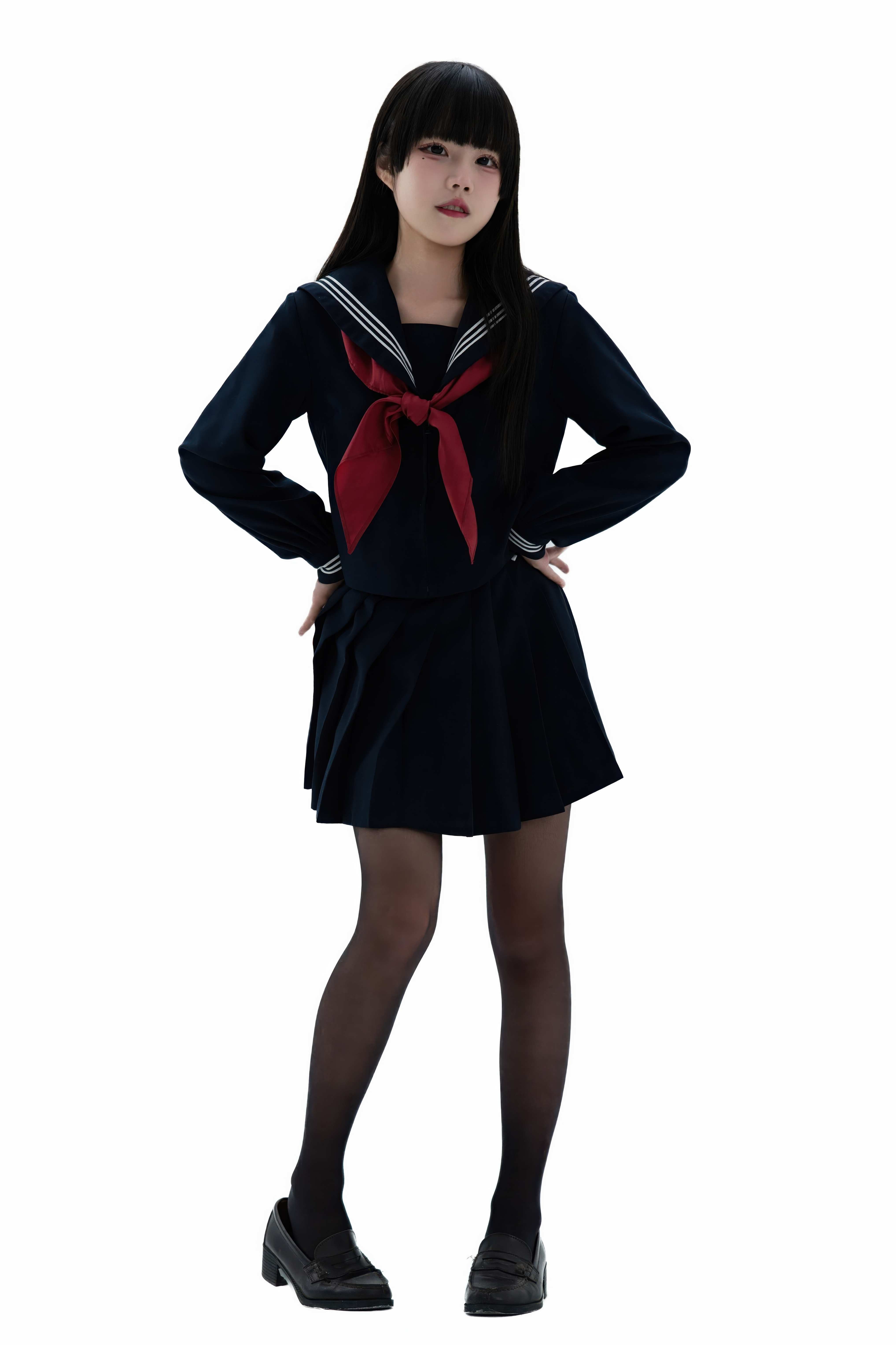 清水凪 後輩ちゃんの制服 - 正统水手服的细节没有凑数(第2张,共3张)