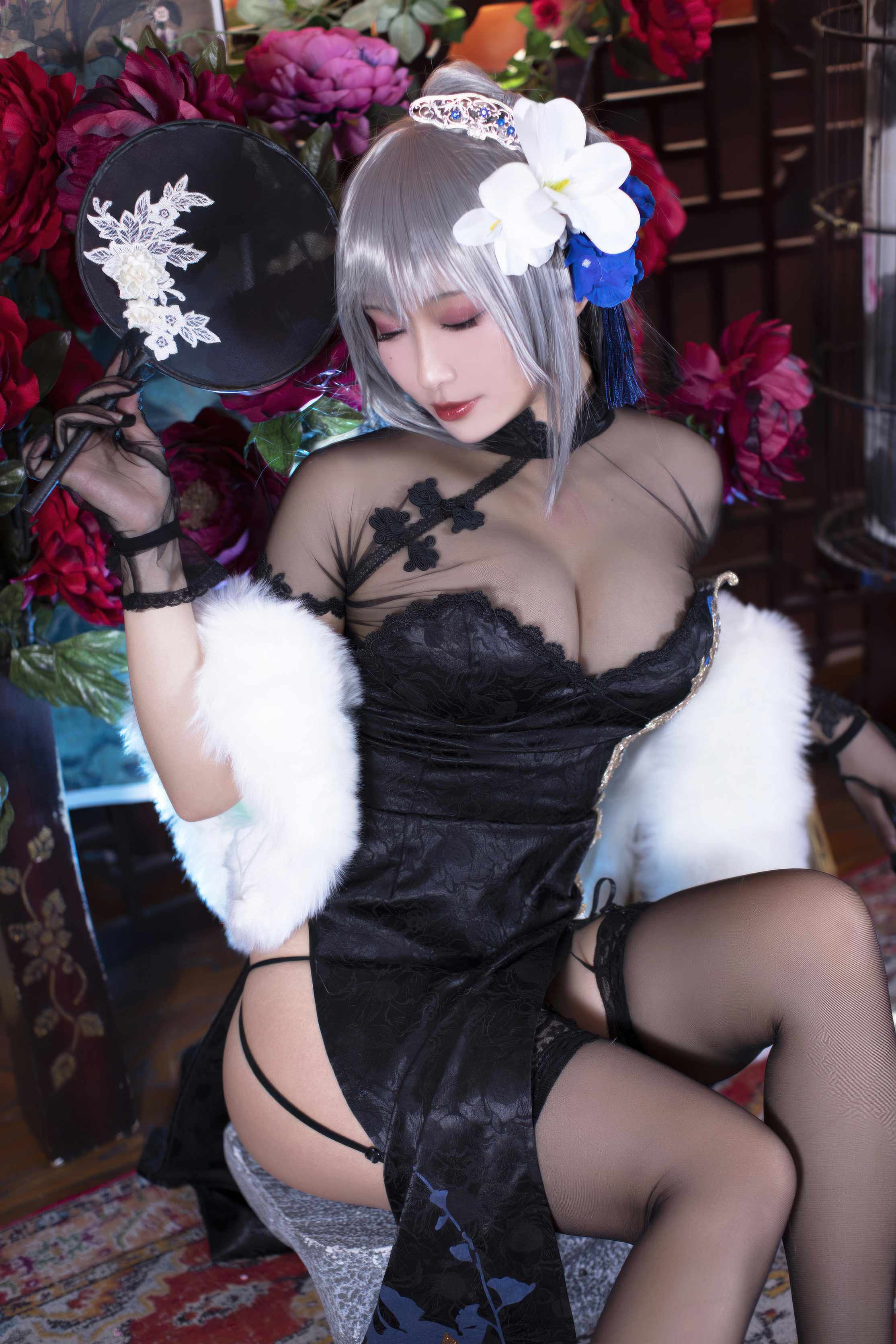 洛璃LoLiSAMA 碧蓝航线 路易九世旗袍 - 中式棚景的色彩搭配逻辑(第3张,共4张)