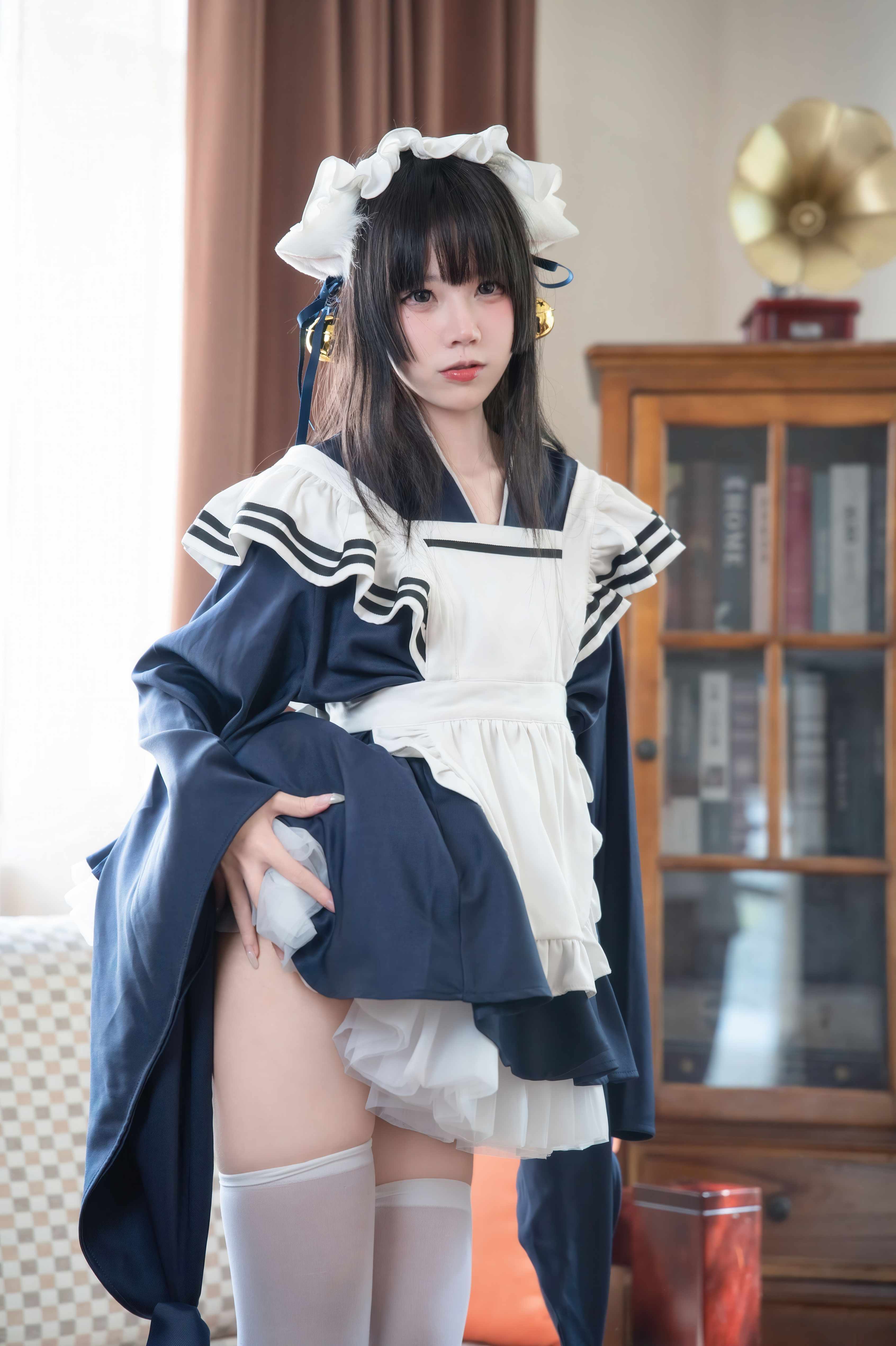 清水凪 猫体工学 - 和式女仆的混搭感，比普通猫娘COS巧太多（第4张，共4张）
