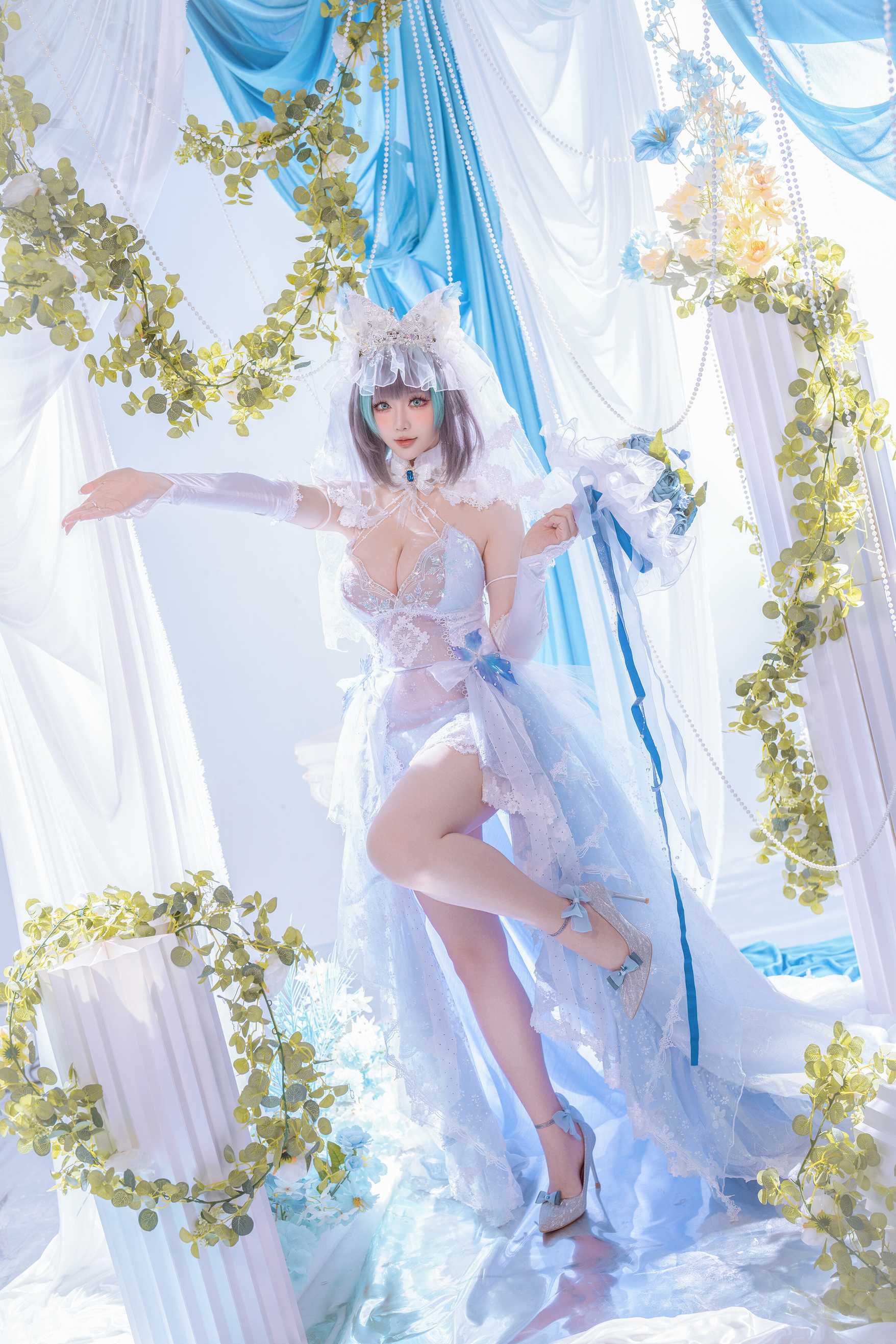 星之迟迟 计划C 碧蓝航线 柴郡 COS写真图集(第4张,共4张)