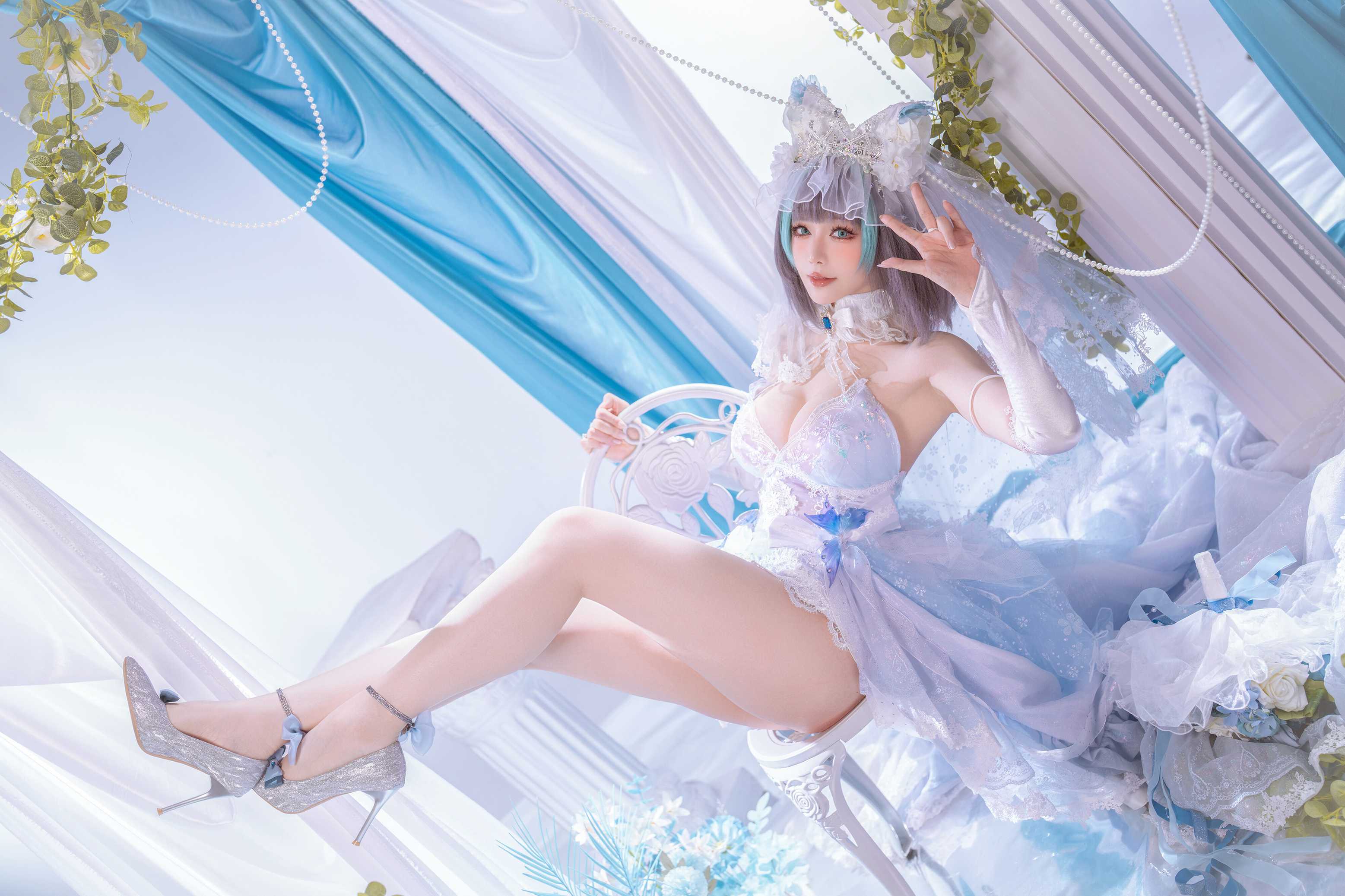 星之迟迟 计划C 碧蓝航线 柴郡 COS写真图集(第1张,共4张)
