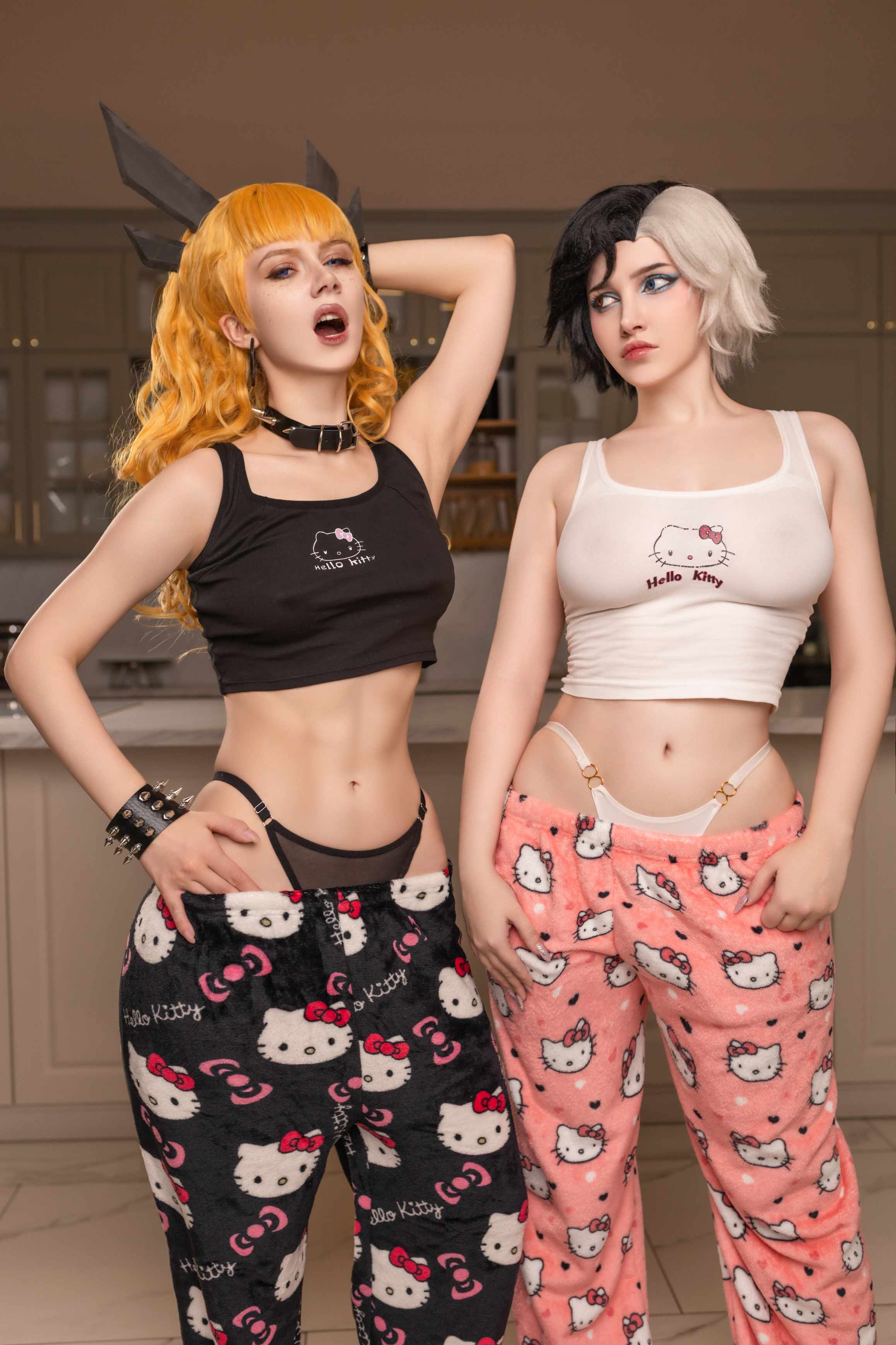 Mik Allen(miakanayuri)&Ulichan – Magik & Luna Snow - 双角色同框的睡衣配色完全踩中角色属性(第4张,共4张)