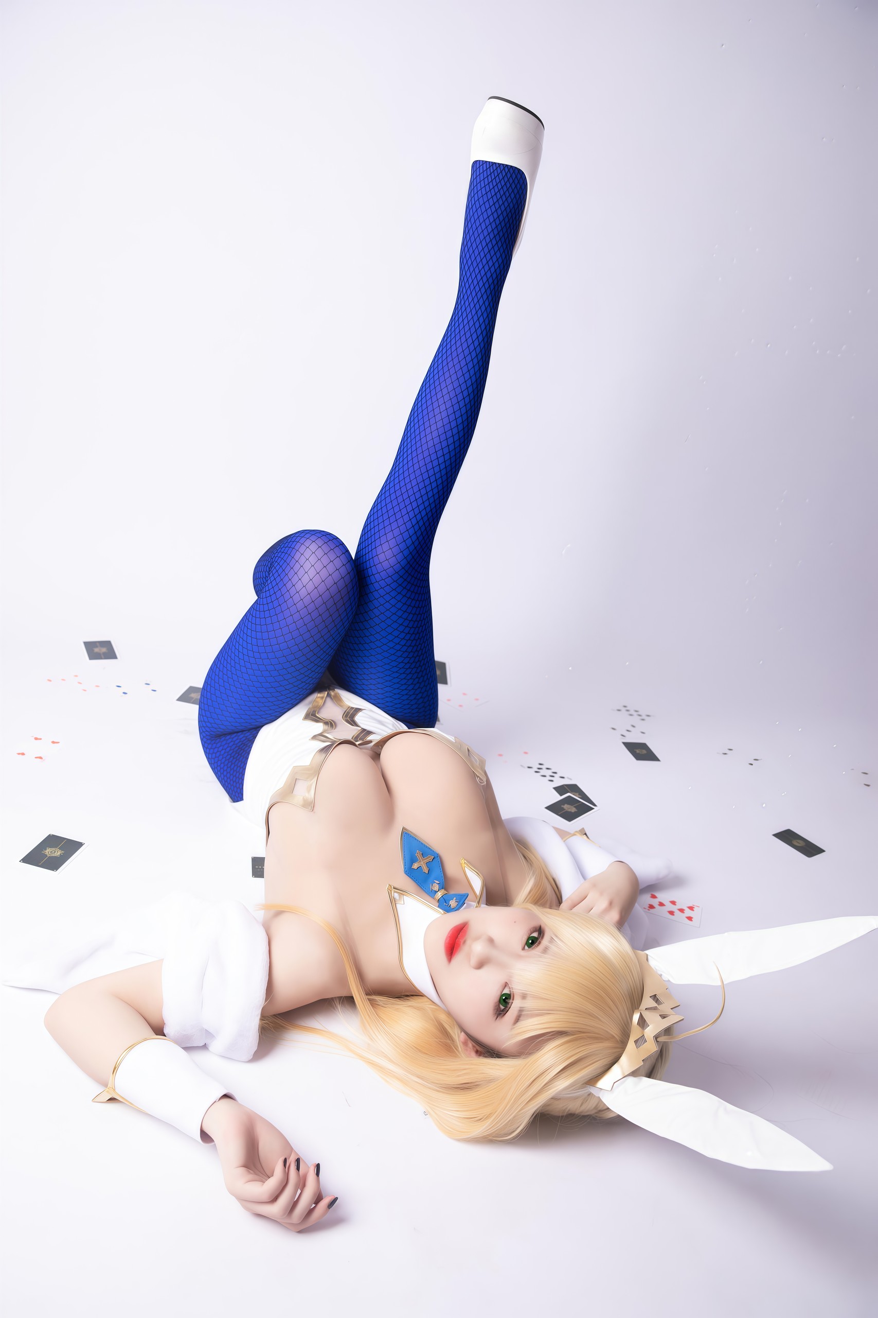 洛璃LoLiSAMA 阿尔托莉雅・潘德拉贡 狮子王兔女郎 - 白棚拍摄,全看纸牌位置(第5张,共5张)