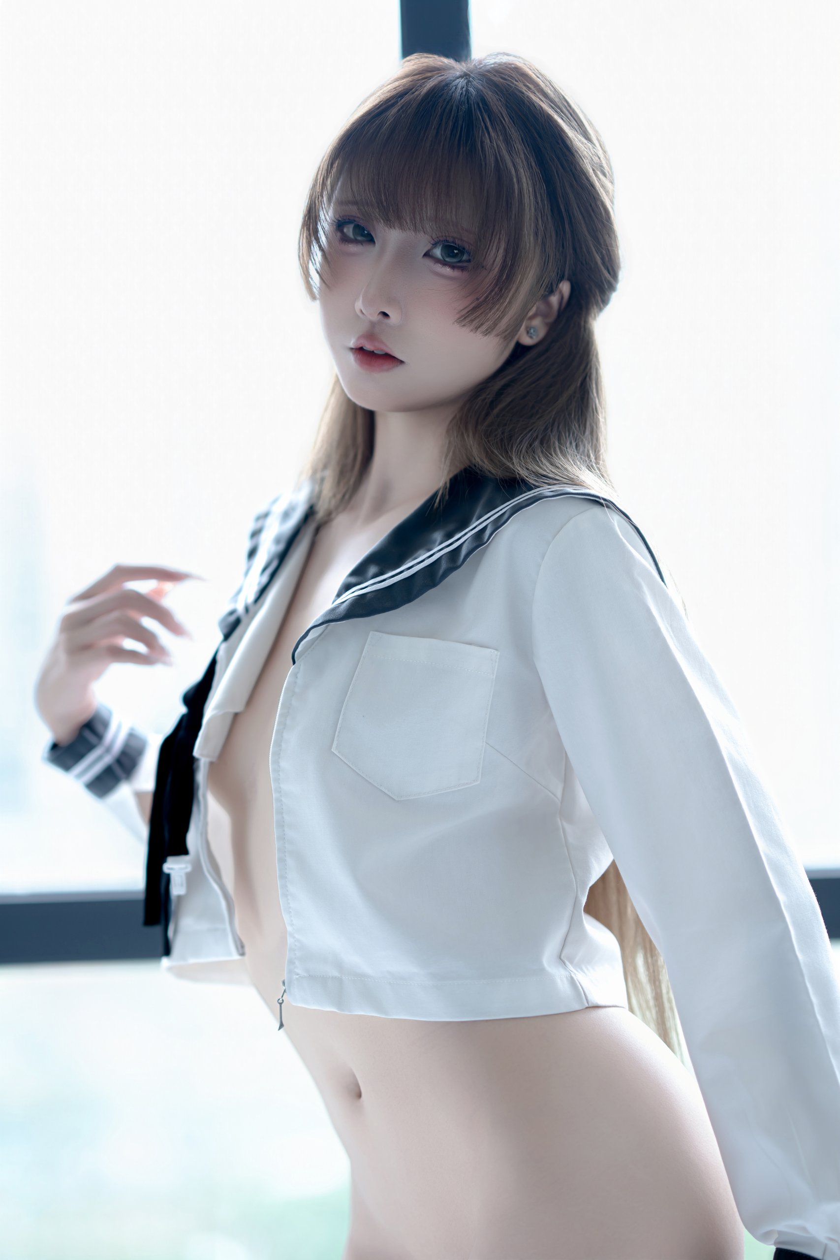 纸悦Etsu_ko浴缸JK图集整理，这一期的湿发氛围感拍得刚好