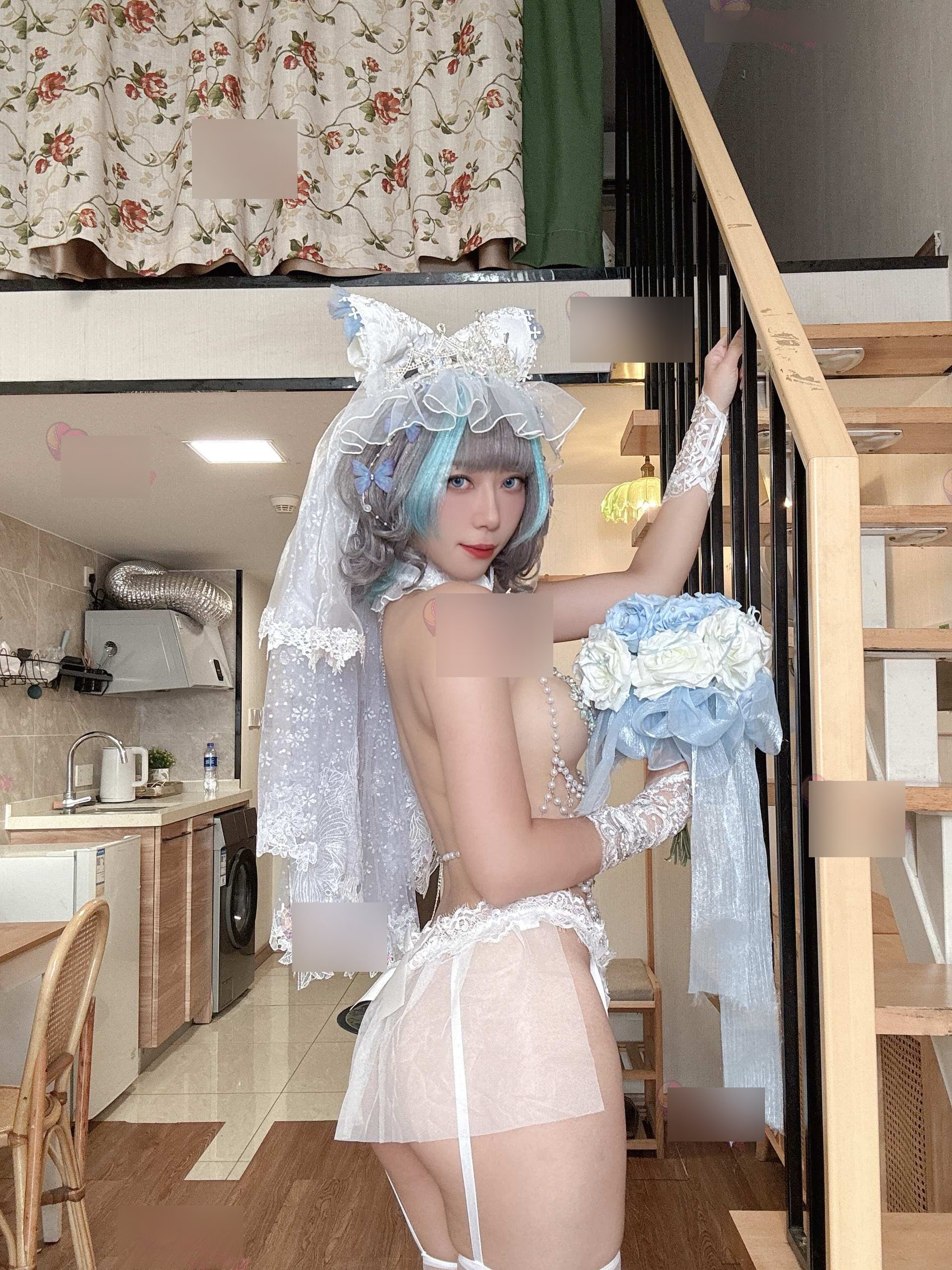 Money冷冷 – 柴郡自设花嫁 COS写真图集(第2张,共4张)