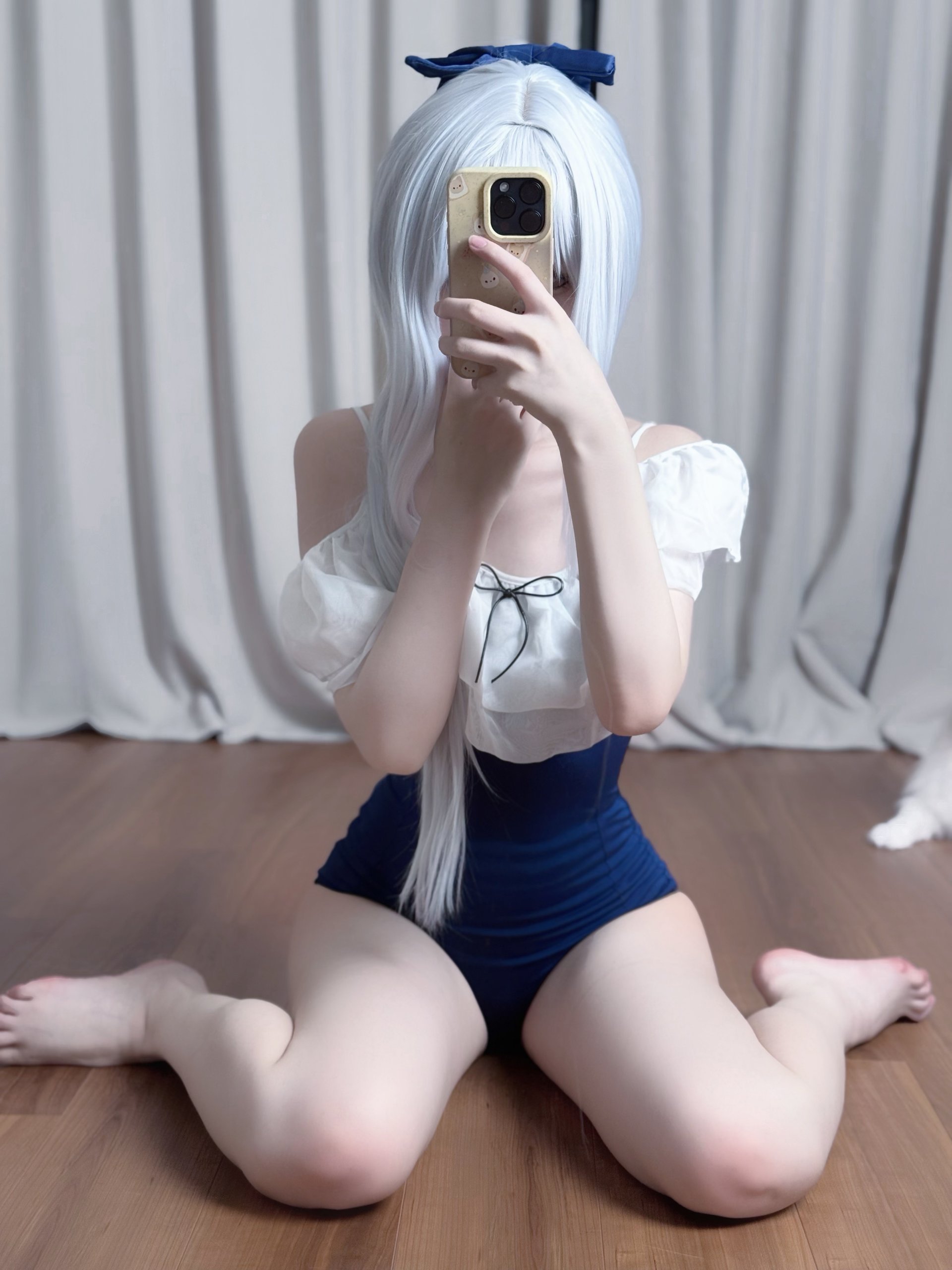 幼愛youmeko – 蔚蓝档案 月雪宫子 - 正面跪坐的对称感（第4张，共5张）